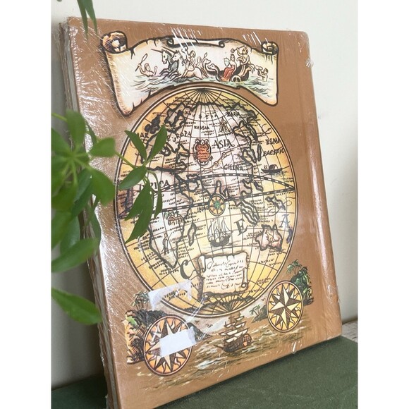 Vintage Brand New KMART Self Adhesive Photo Album Sealed World Globe Adventure - Picture 2 of 8